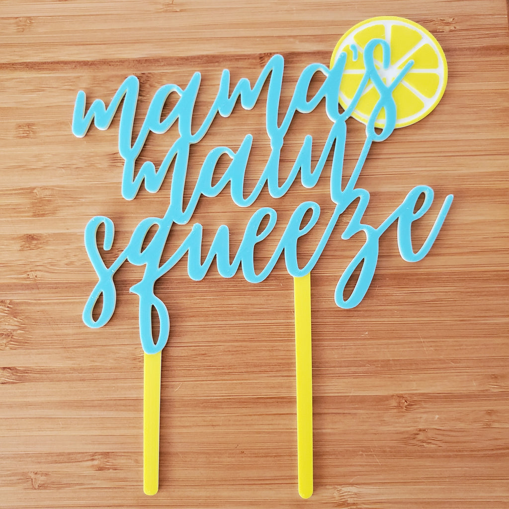 Mama's Main Squeeze-Lemon Theme Baby Shower Cake Topper,