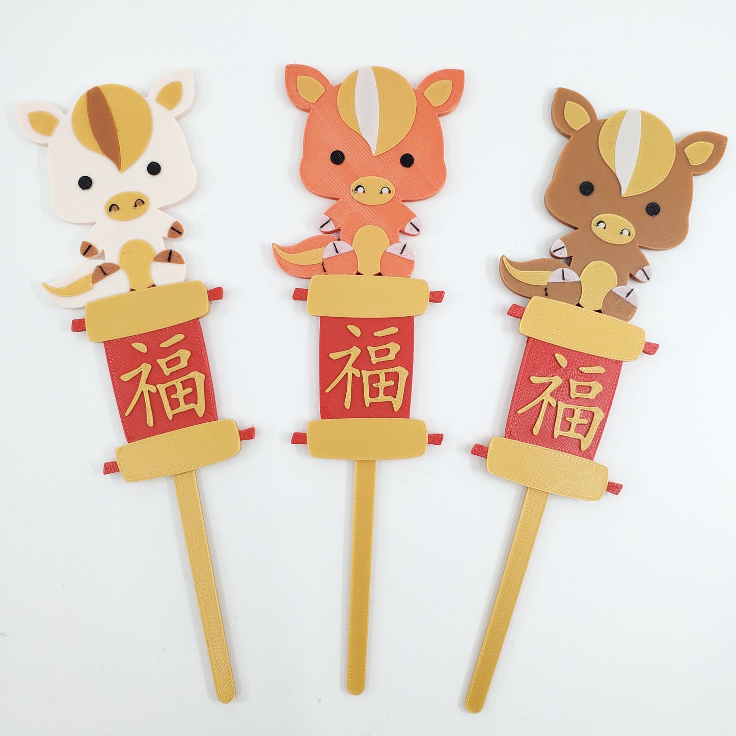 Year of the Horse Cake Topper: 100 Day Baby Party Decor